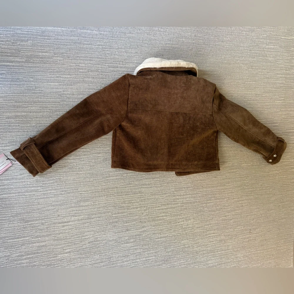 NWT Avec Les Filles Wide Sleeve Brown Corduroy Bomber Jacket  XL - Picture 5 of 5